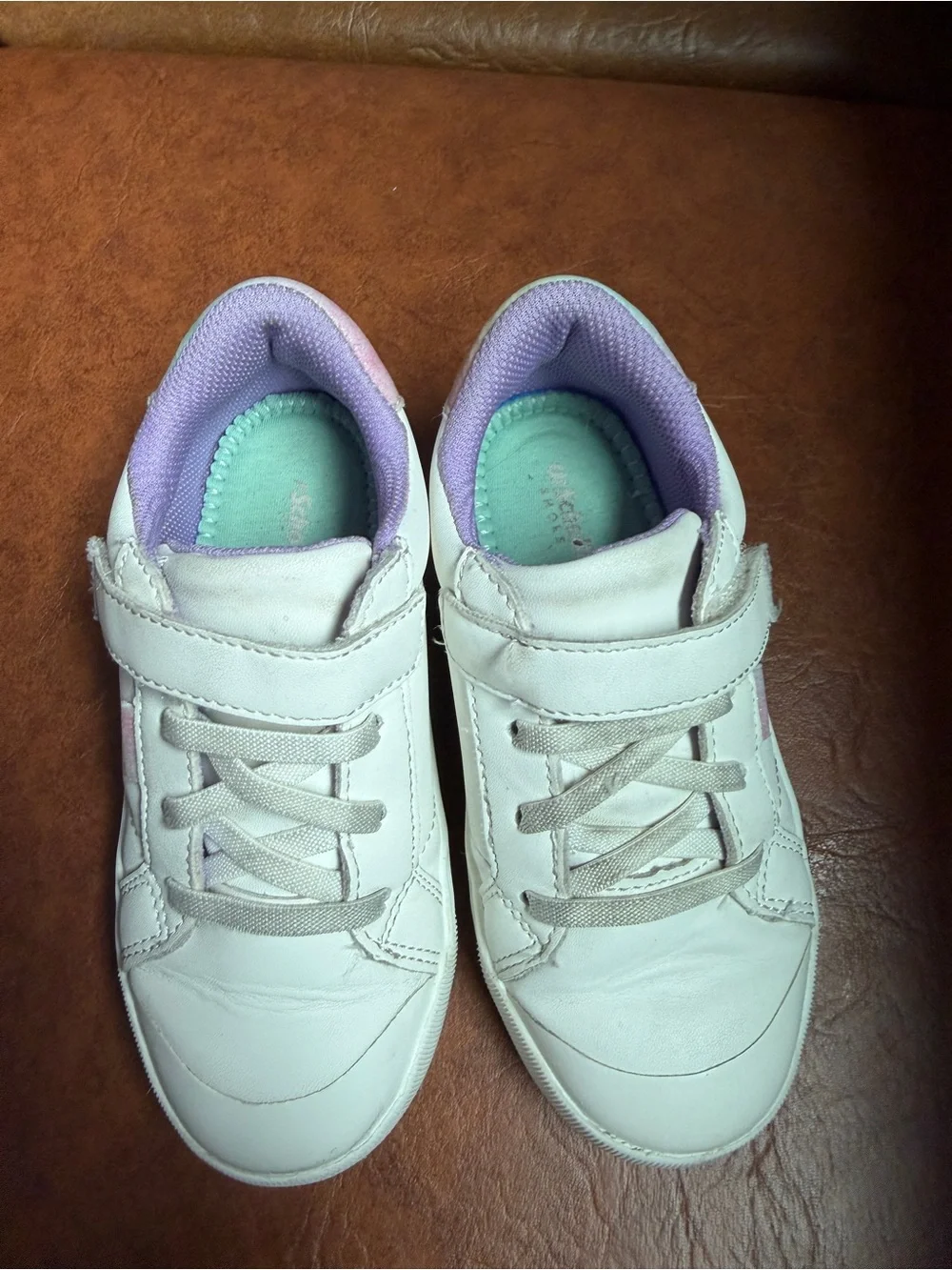 Dr Scholl’s Time Out Toddler White and Rainbow Sneakers size 11.